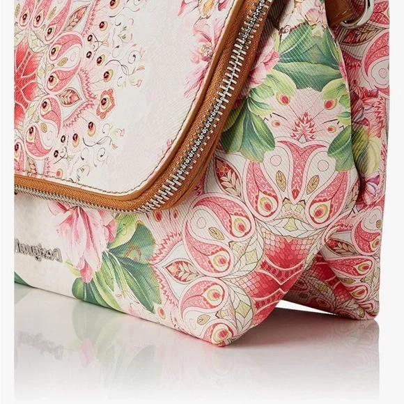 Desigual BOLS_FLOWER Valkyria Venecia Shoulder Bag with long strap and chain - Picture 5 of 15